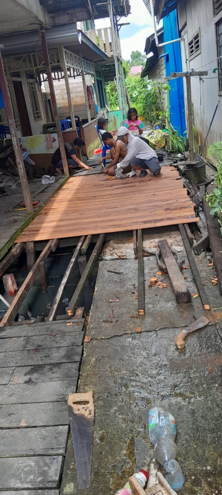 Semangat Gotong Royong Warga RT 22, 24, 26, dan 30 Kelurahan Sungai Keledang