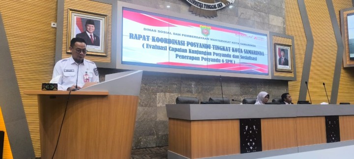 Rapat Koordinasi Posyandu Tingkat Kota Samarinda yang membahas Evaluasi Capaian Kunjungan Posyandu serta Sosialisasi Penerapan Posyandu 6 SPM
