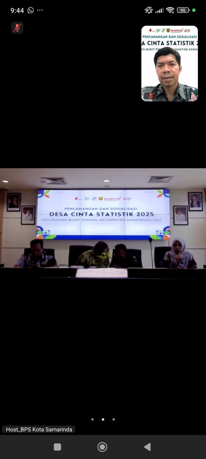 Lurah Sungai Keledang Hadiri Sosialisasi Desa Cinta Statistik 2025