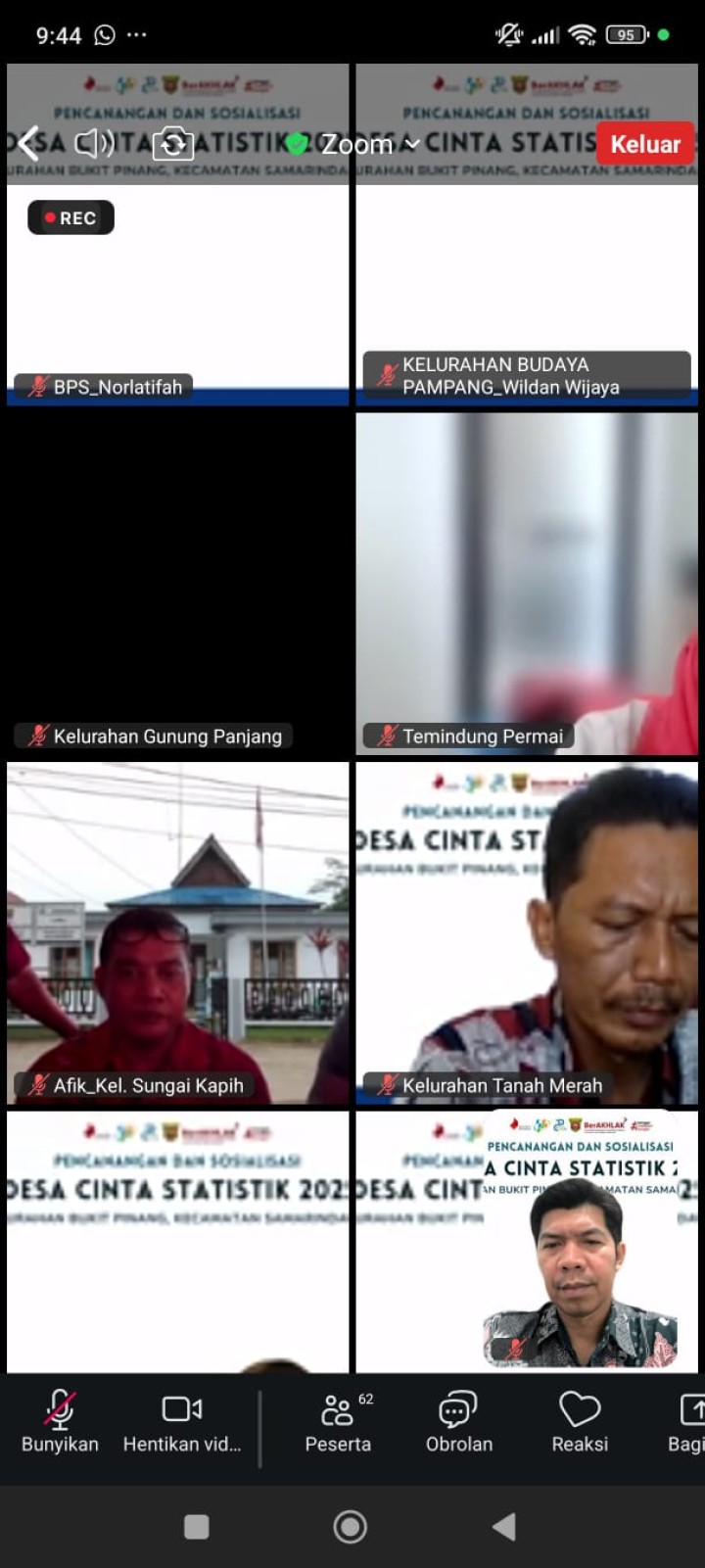 Lurah Sungai Keledang Hadiri Sosialisasi Desa Cinta Statistik 2025