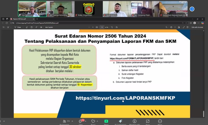 Rapat Evaluasi SKM & Sosialisasi Sistem Kerja Perangkat Daerah