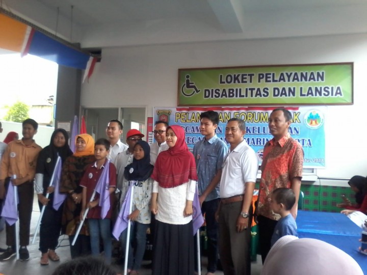 mengikuti kegiatan pelantikan Forum Layak Anak Kecamatan Samarinda Kota
