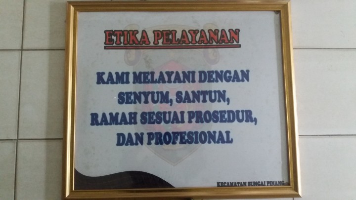 Publikasi Pelayanan Kecamatan Sungai Pinang