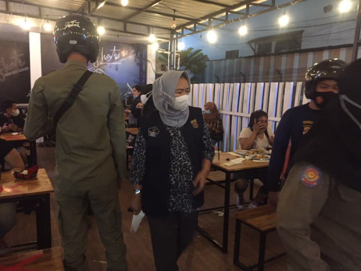 Kegiatan Razia Pemberlakukan PPKM di Wilayah Kecamatan Sungai Pinang
