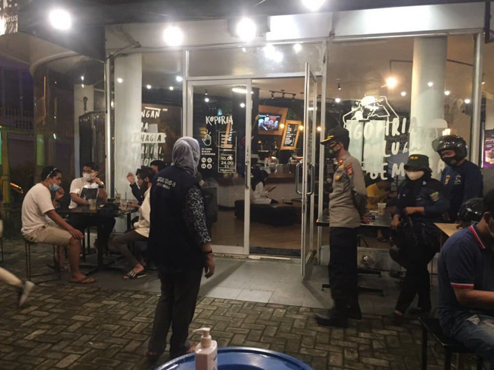 Kegiatan Razia Pemberlakukan PPKM di Wilayah Kecamatan Sungai Pinang