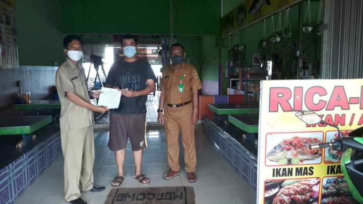 Kegiatan monitor intruksi walikota no 2 thn 2021 bersama lurah.babinkmtbmas.ketua lpm.dan fkpm.kel tanh merah .pada cafe dan warung makan dll