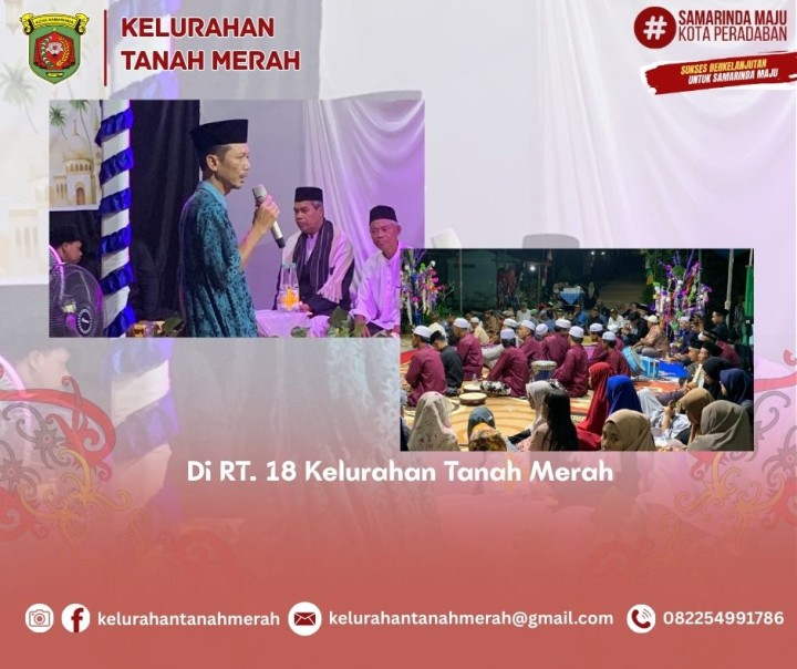 Menghadiri Peringatan Maulid Nabi Muhammad SAW di Lingkungan Kelurahan Tanah Merah