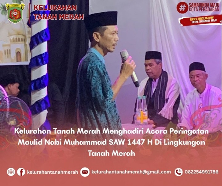 Menghadiri Peringatan Maulid Nabi Muhammad SAW di Lingkungan Kelurahan Tanah Merah