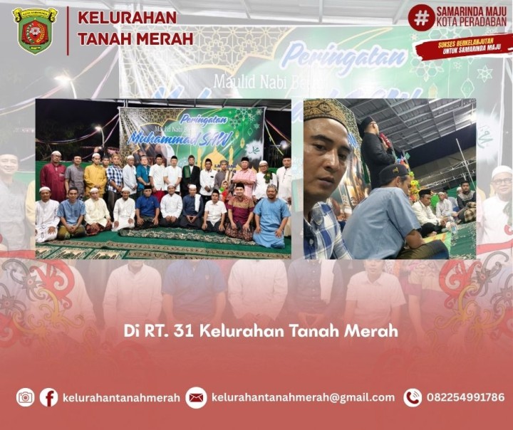 Menghadiri Peringatan Maulid Nabi Muhammad SAW di Lingkungan Kelurahan Tanah Merah