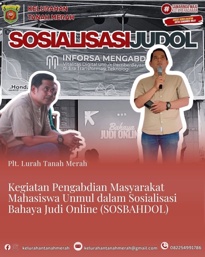 Kegiatan Pengabdian Maysrakat Mahasiswa UNMUL dalam Sosialisasi Bahaya Judi Online (SOSBAHDOL)