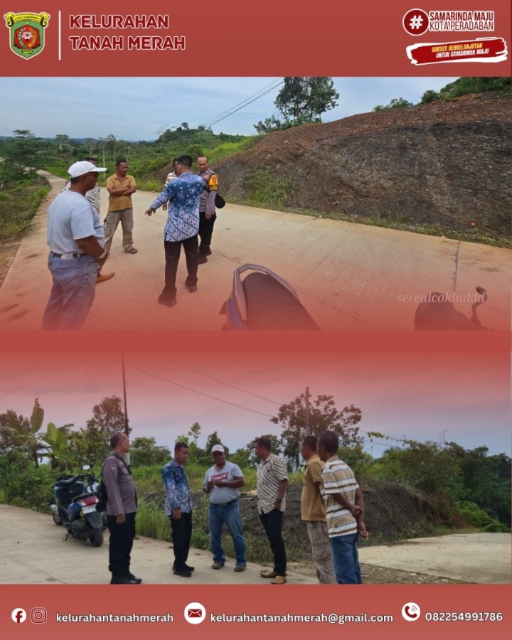 Peninjauan Pematangan Lahan di RT 14 Kelurahan Tanah Merah