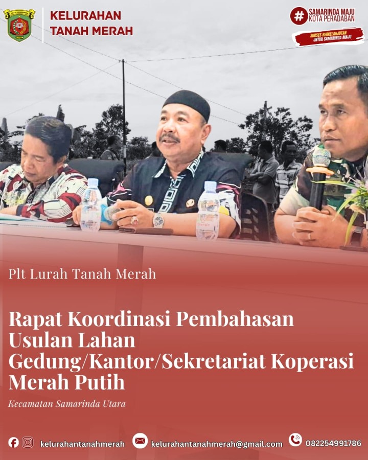 Rapat Korrdinasi Pembahasan Lahan Gedung/Kantor/Sekretariat Koperasi Merah Putih