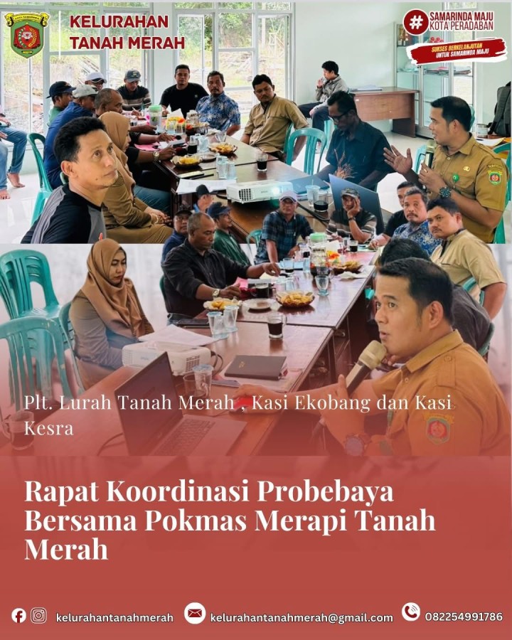 Rapat Koordinasi Probebaya Bersama Pokmas Merapi Kelurahan Tanah Merah