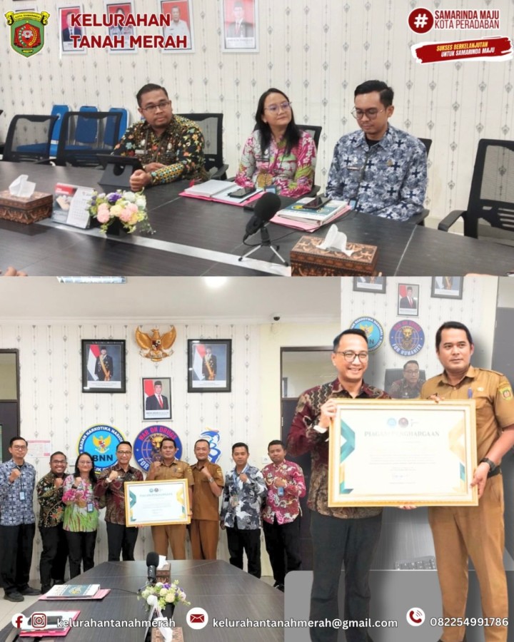 Penerimaan Penghargaan oleh BNN Tanah Merah