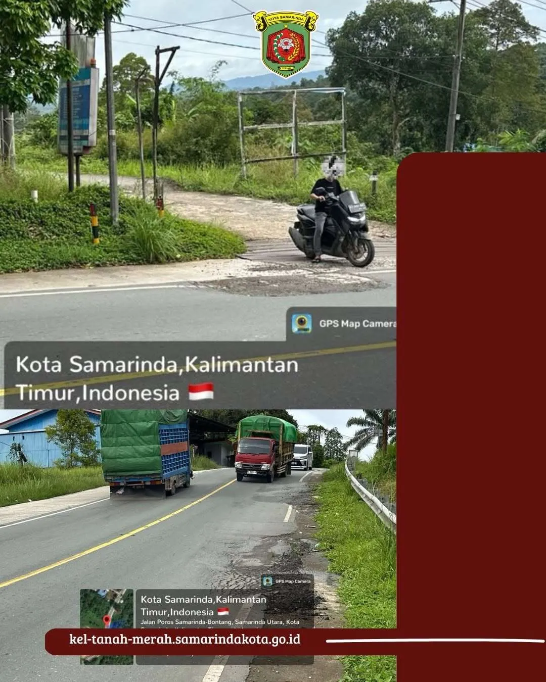 Peninjauan Titik jalan Rusak di Jl. Poros Samarinda-Bongtang