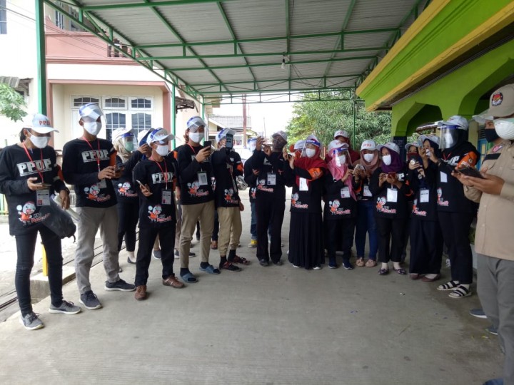 Kegiatan Apel Pelepasan PPDP (Petugas Pemutakhiran Data Pemilih) Pilkada Pada Tahun 2020 Kelurahan Tani Aman Kecamatan Loa Janan Ilir