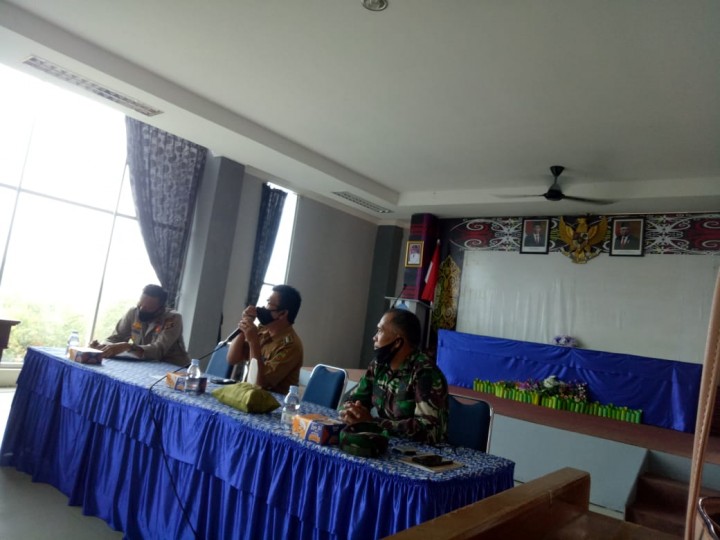 Rapat sengkrinisasi dan koordinasi penanganan covid 19 tim gugus  TK Kecamatan LJI Senin 20 Juli 2020