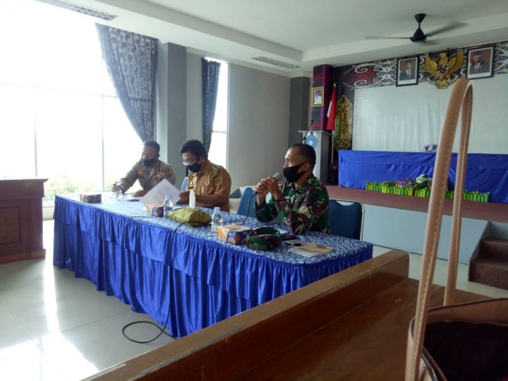 Rapat sengkrinisasi dan koordinasi penanganan covid 19 tim gugus  TK Kecamatan LJI Senin 20 Juli 2020