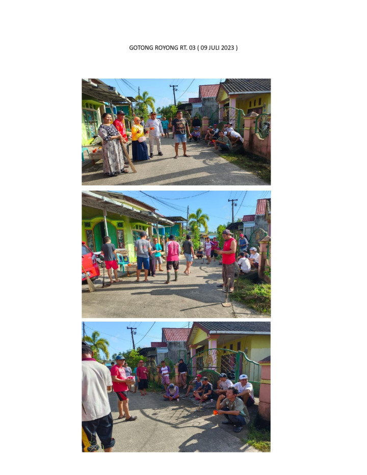 Gotong Royong WilayahRT.03 Kel.Tani Aman Th.2023