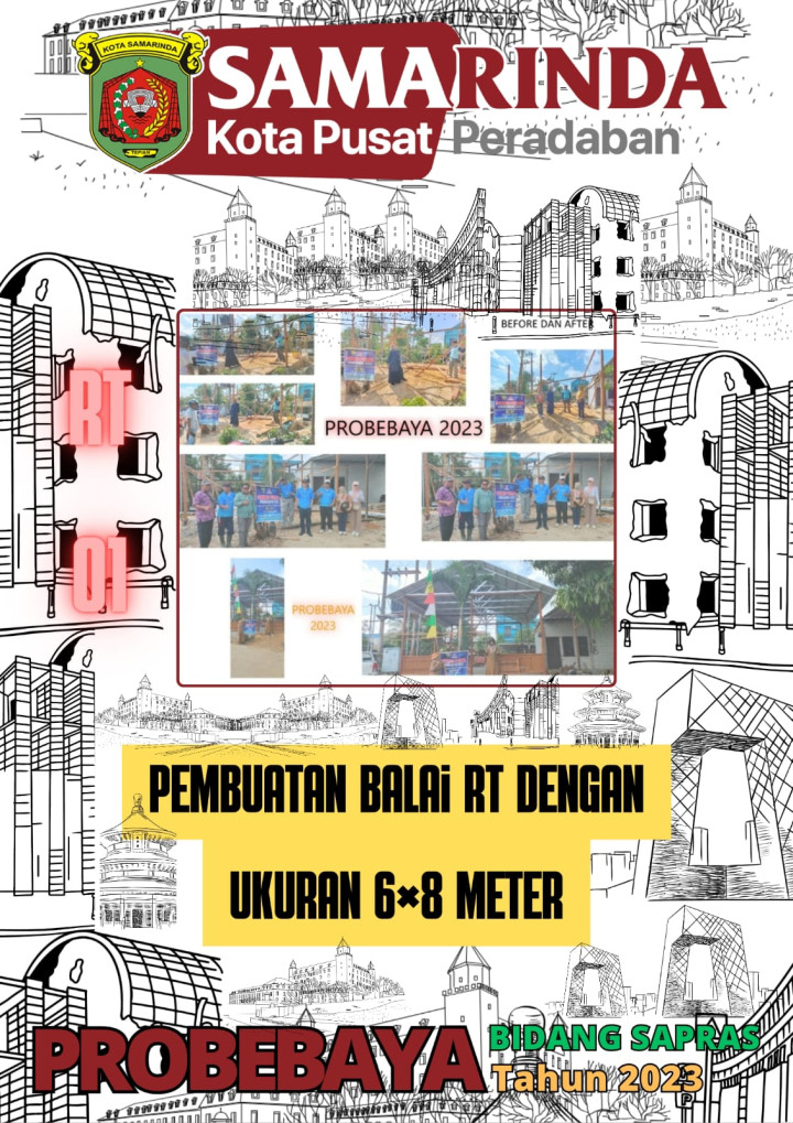 Pembuatan Balai RT UK 6X8M Kel.TA TH.2023