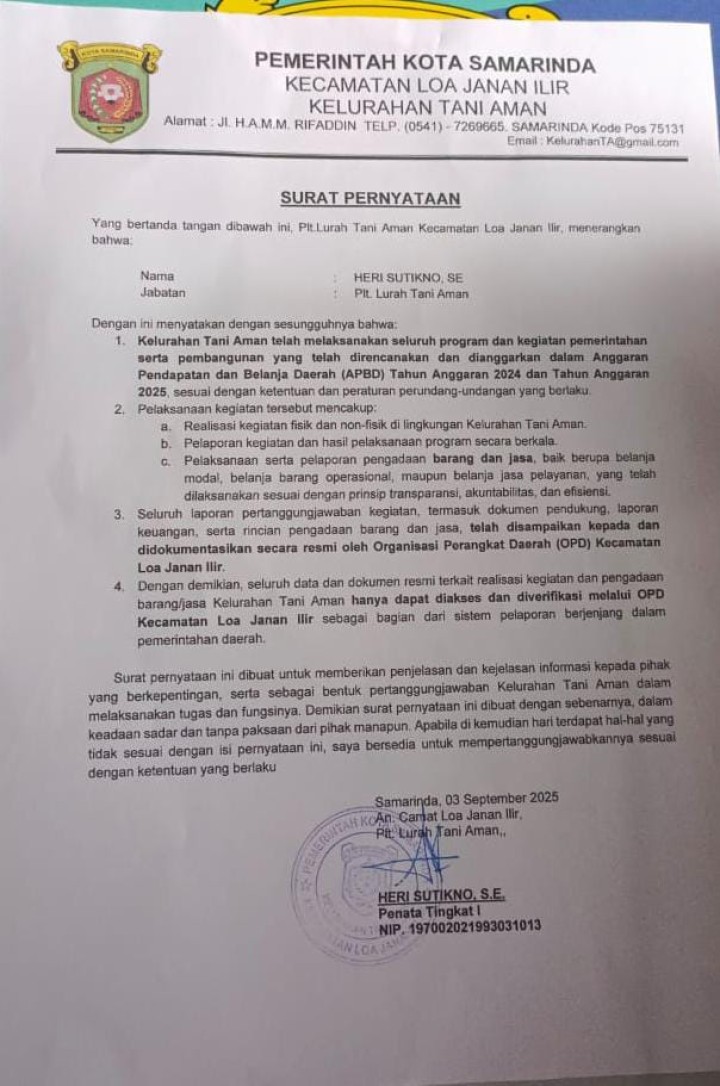 SURAT PERNYATAAN