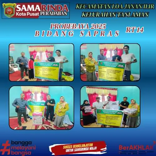 PENYERAHAN PENGADAAN BIDANG SAPRAS RT 14
