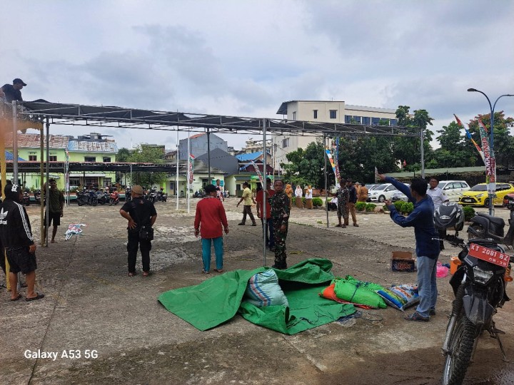 Persiapan Pelaksanaan Pembukaan Musabaqah Tilawatil Qur'an (MTQ) Ke XLVII (47) Tingkat Kecamatan Samarinda Ulu di Kelurahan Teluk Lerong Ilir Hari Kamis Tanggal 20 Februari 2025 di Lapangan Masjid Ad-Da'wah Jl. Siradj Salman Masjid Muhammadiyah