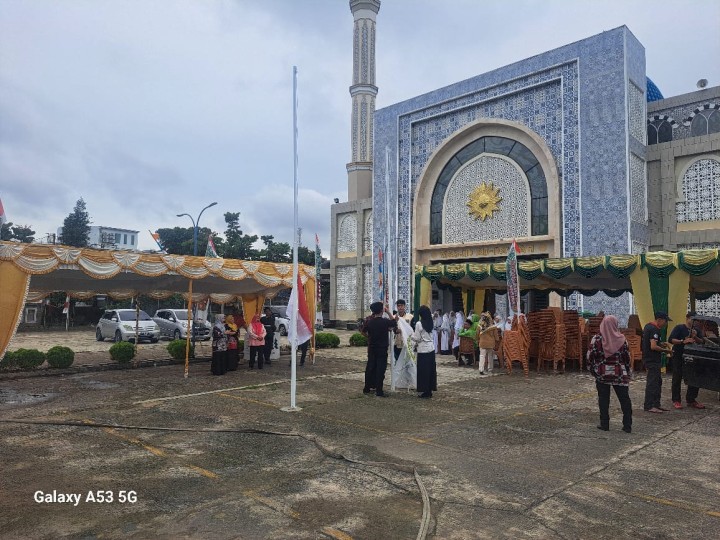 Persiapan Pelaksanaan Pembukaan Musabaqah Tilawatil Qur'an (MTQ) Ke XLVII (47) Tingkat Kecamatan Samarinda Ulu di Kelurahan Teluk Lerong Ilir Hari Kamis Tanggal 20 Februari 2025 di Lapangan Masjid Ad-Da'wah Jl. Siradj Salman Masjid Muhammadiyah