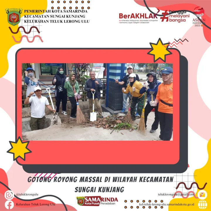 Kegiatan Gotong Royong Masal di Wilayah Keamatan Sungai Kunjang