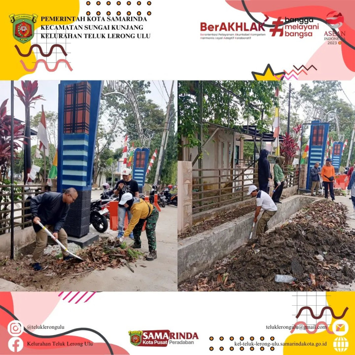 Kegiatan Gotong Royong Masal di Wilayah Keamatan Sungai Kunjang