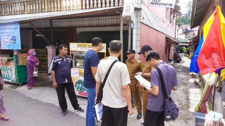 Monitoring Pengukuran Wilayah Yang Terdampak Zona Merah Kelurahan Teluk Lerong Ulu