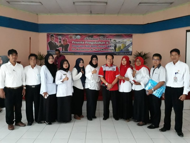 Pengukuhan dan Sosialisasi Program Kab.Kota Sehat (KKS) di Kecamatan Se-Kota Samarinda pada Kamis, 18 Oktober 2019