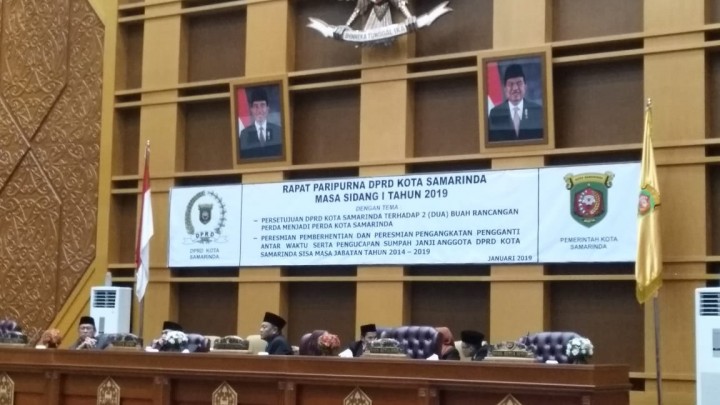 Rapat Paripurna DPRD Kota Samarinda I Tahun 2019 Pada Jumat, 18 Januari 2019 Pukul 14.00 Wita
