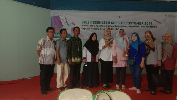 Sosialisasi Kepada Peserta JKN KIS Dalam rangka BPJS Kesehatan Goes To Costumer Tahun 2019 dihadiri oleh Kesra tanggal 16 Oktober 2019 di Aula Kecamatan Sungai Pinang pukul 09.30 Wita