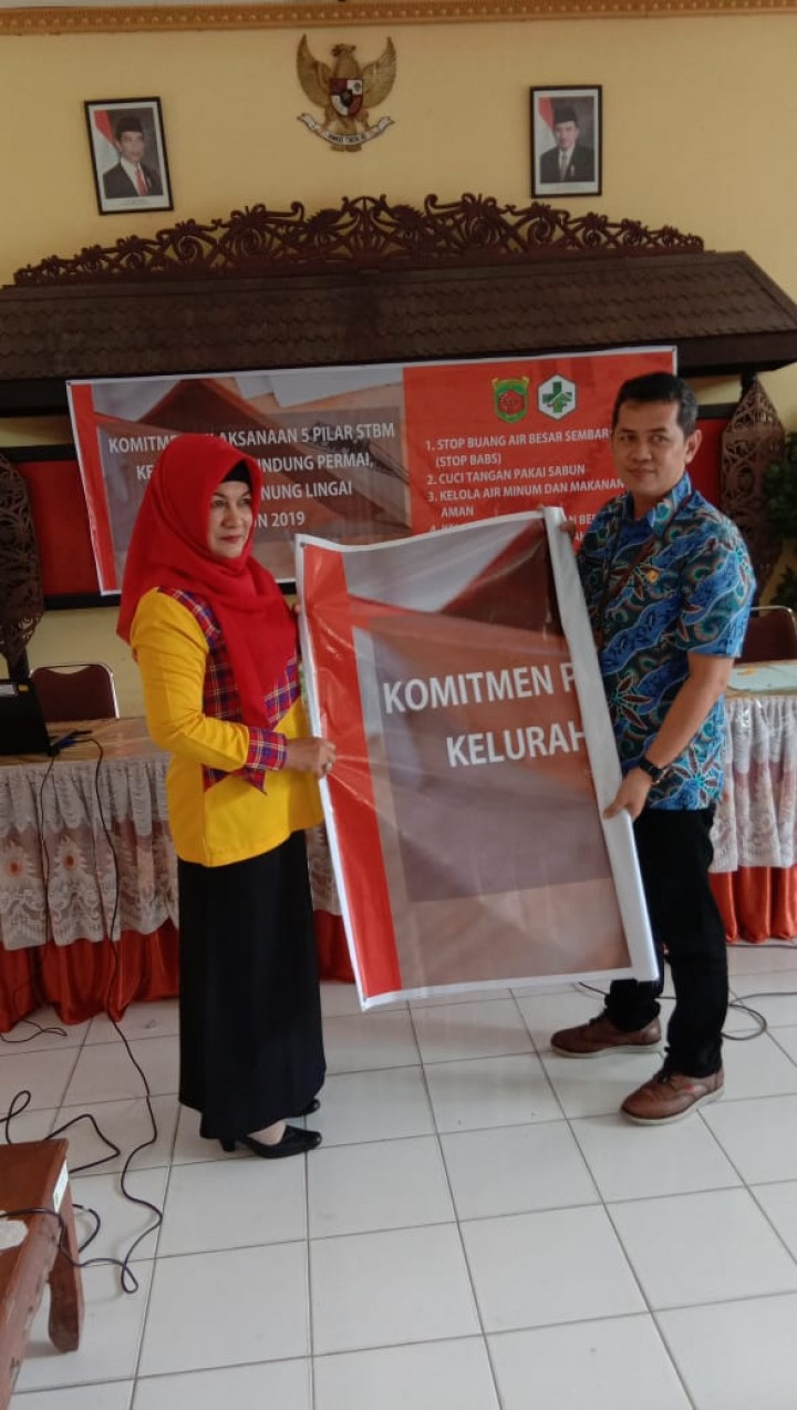 Deklarasi Komitment 5 Pilar STBM (Sanitasi Total Berbasis Masyarakat) di Aula Panti Tresna Werdha Nirwana Puri - 24 Oktober 2019