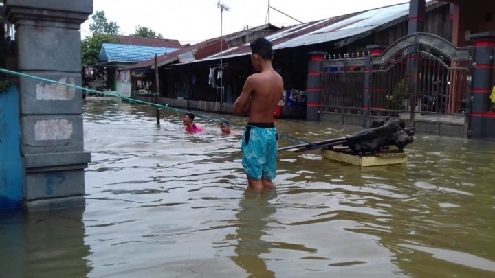 Banjir dikelurahan temidung permai, tgl 14 Januari 2020 s/d 18 januari 2020