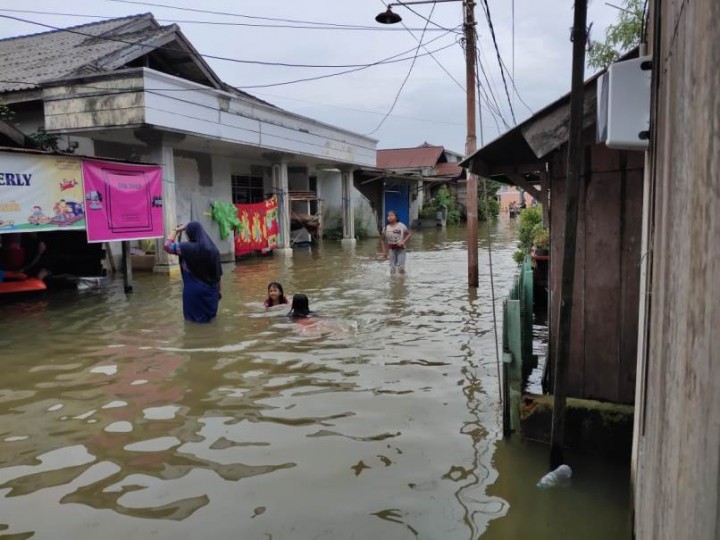 Banjir dikelurahan temidung permai, tgl 14 Januari 2020 s/d 18 januari 2020