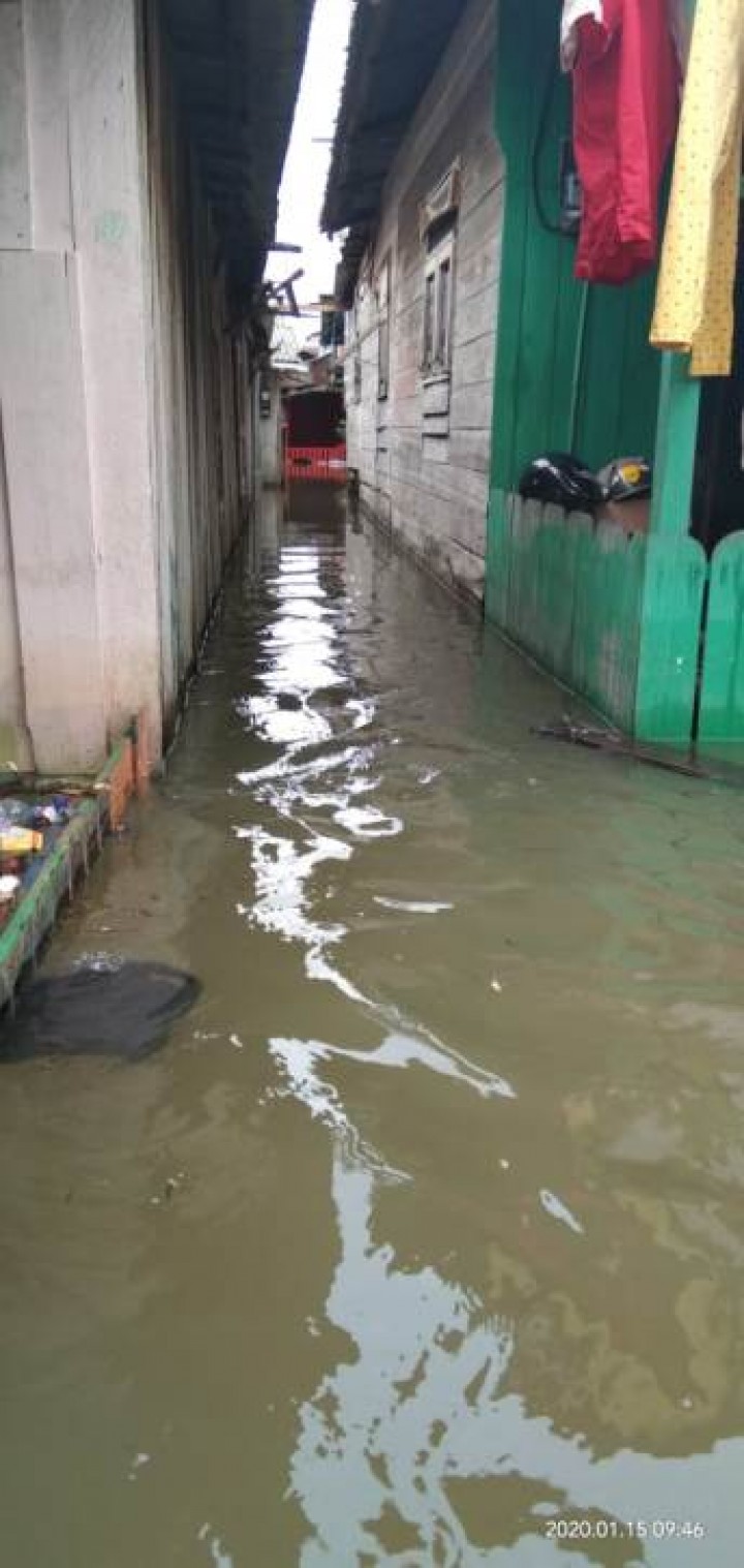 Banjir dikelurahan temidung permai, tgl 14 Januari 2020 s/d 18 januari 2020
