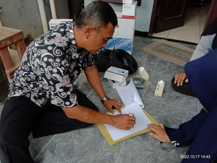 Penyerahan bantuan CCTV untuk Warga RT.009 Kelurahan Temindung Permai