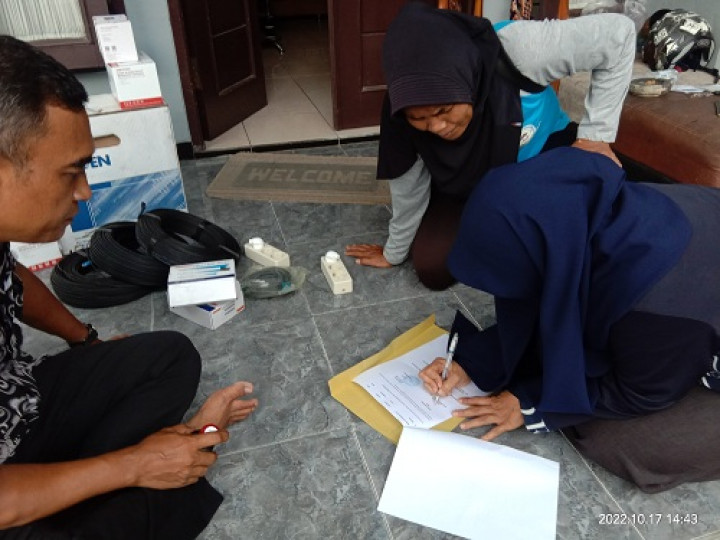 Penyerahan bantuan CCTV untuk Warga RT.009 Kelurahan Temindung Permai