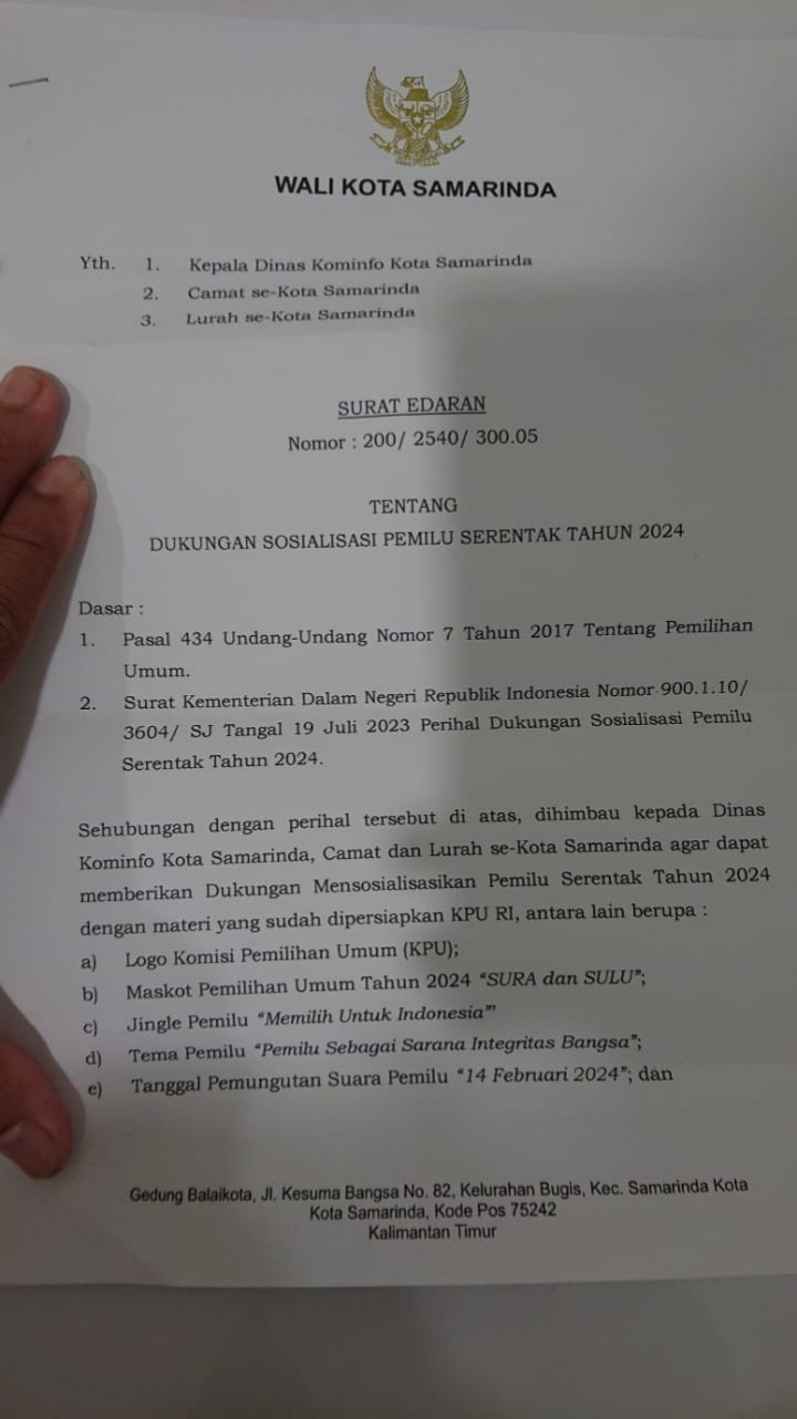 Dukungan Sosialisasi  Pemilu Serentak Tahun 2024