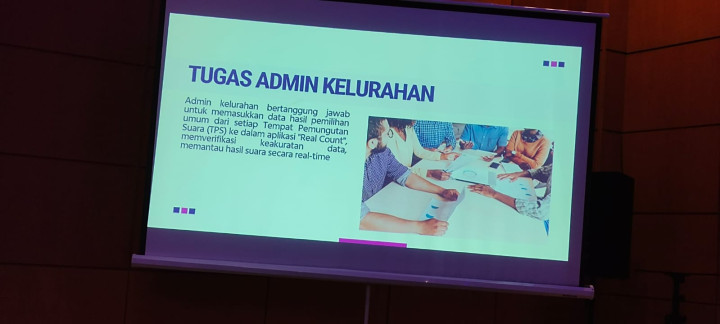 Kegiatan Bimtek Operator Aplikasi "SIREKAP" di Hotel Puri Senyiur Rabu tanggal 29 November 2023