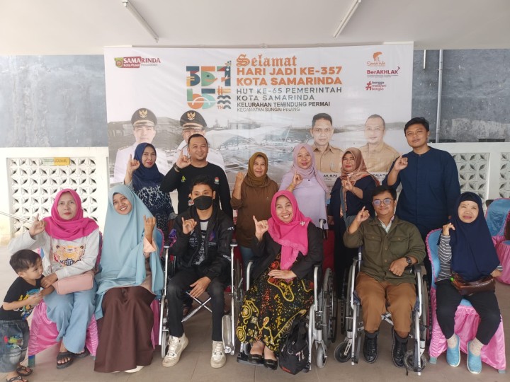 Kunjungan PPDI (Perkumpulan Penyandang Disabilitas Indonesia) Provinsi Kalimantan Timur di Kelurahan Temindung Permai