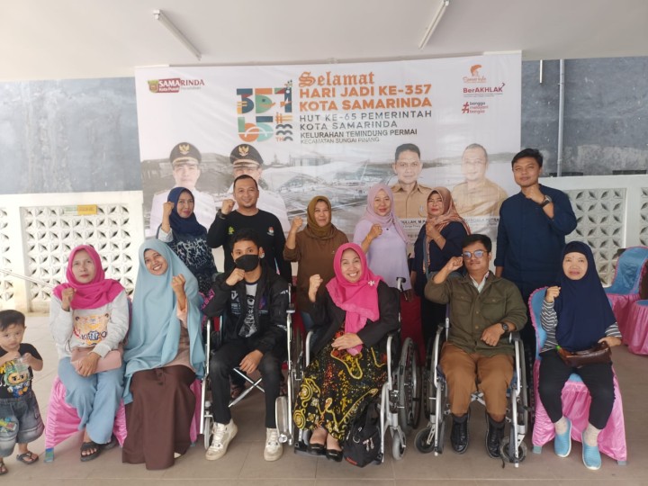Kunjungan PPDI (Perkumpulan Penyandang Disabilitas Indonesia) Provinsi Kalimantan Timur di Kelurahan Temindung Permai