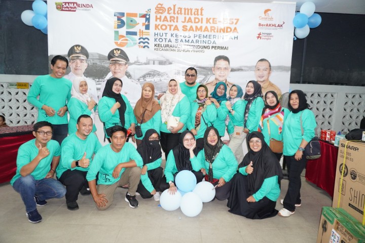 Jalan Santai Hari Jadi Kota Samarinda ke 357 dan HUT Pemerintah Kota Samarinda di kelurahan Temindung Permai