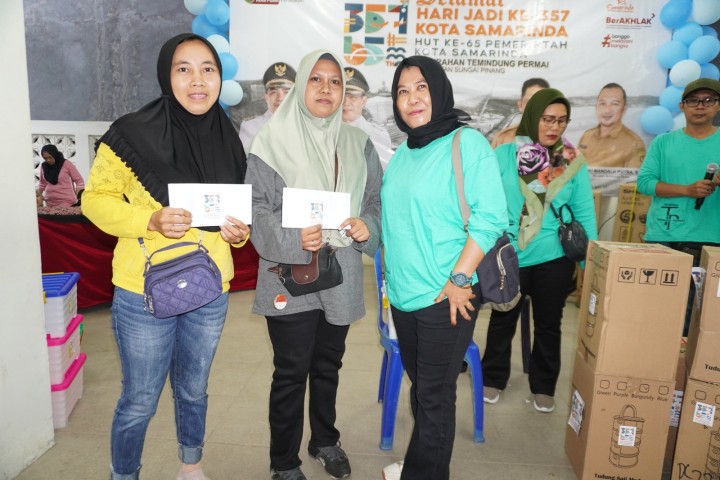 Jalan Santai Hari Jadi Kota Samarinda ke 357 dan HUT Pemerintah Kota Samarinda di kelurahan Temindung Permai
