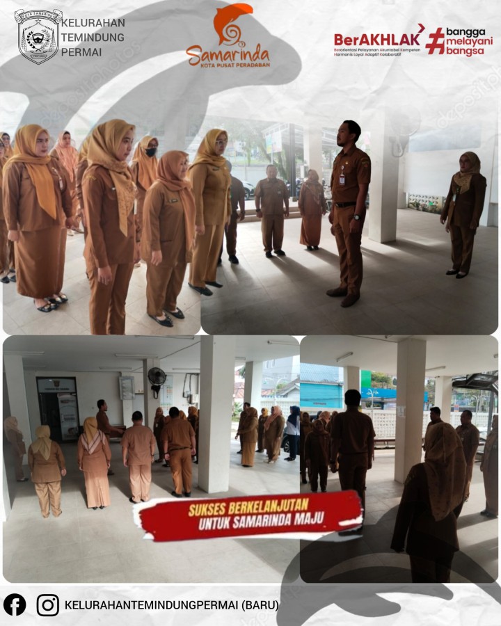 Senin Apel Pagi (12/01) Kelurahan Temindung Permai Dipimpin oleh Sekretaris Kelurahan Temindung Permai