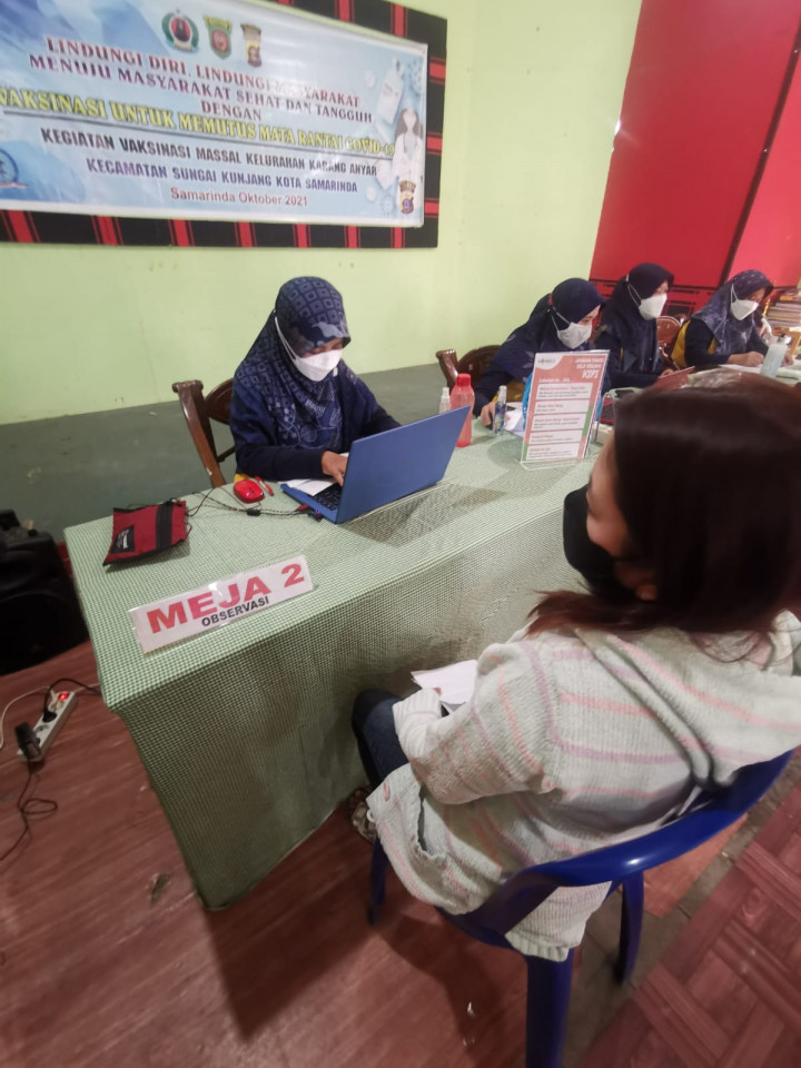 Vaksinator Di Kelurahan Karang Anyar 19-10-2021