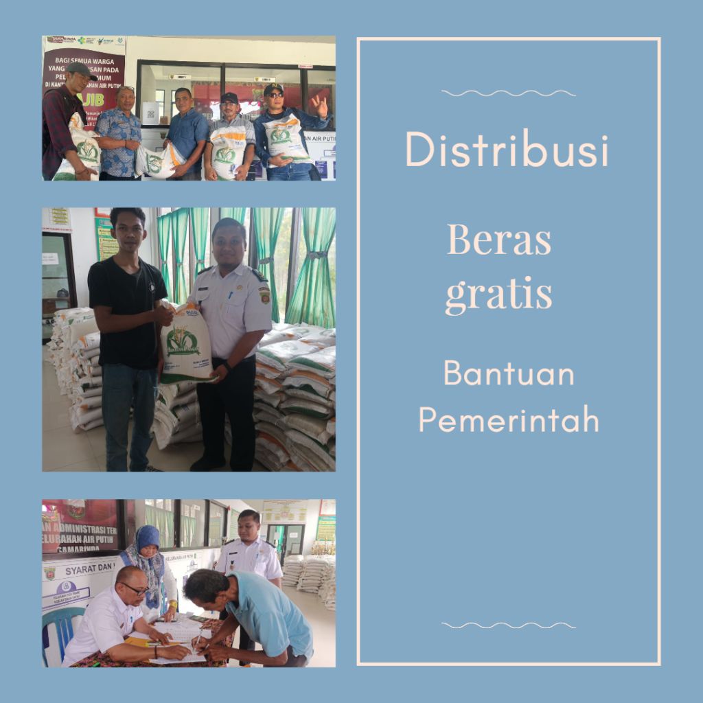 Distribusi Beras Gratis Bantuan Pemerintah