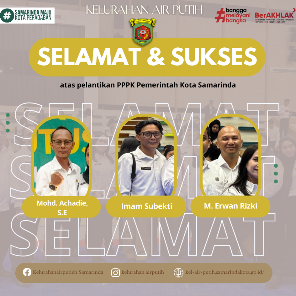 Selamat & Sukses atas dilantiknya PPPK di Pemerintah Kota Samarinda